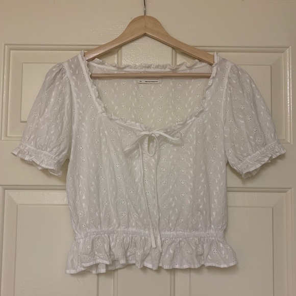 Urban Outfitters Riley eyelet puff sleeve top - Picture 4 of 5